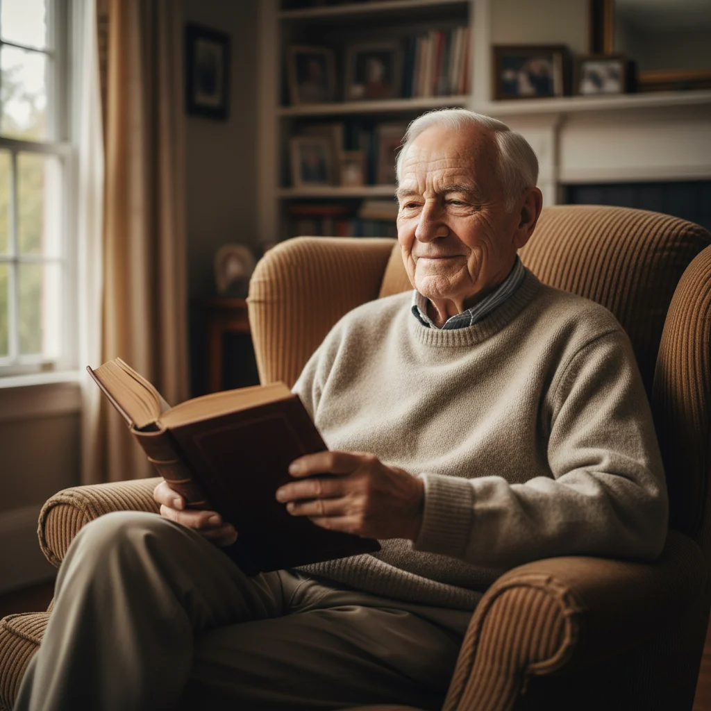 Elderly person showing character and wisdom