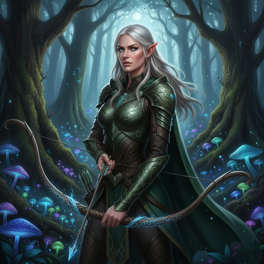 Fantasy character with magical elements