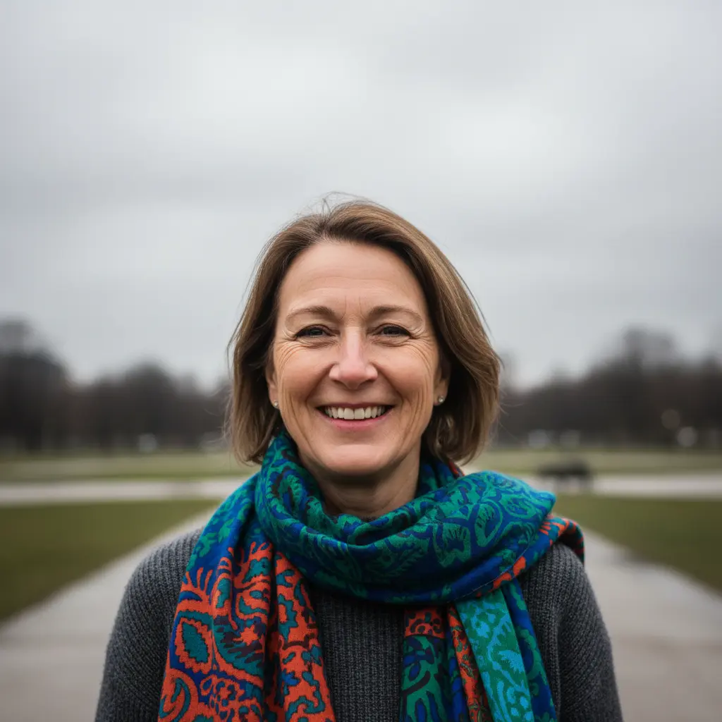 Portrait on overcast day with soft, even lighting