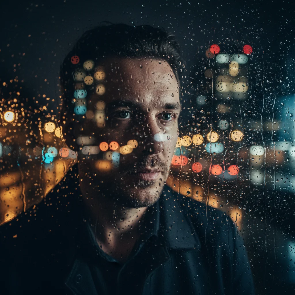 Portrait using reflective surfaces creatively